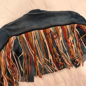 fringe denim jacket forever 21